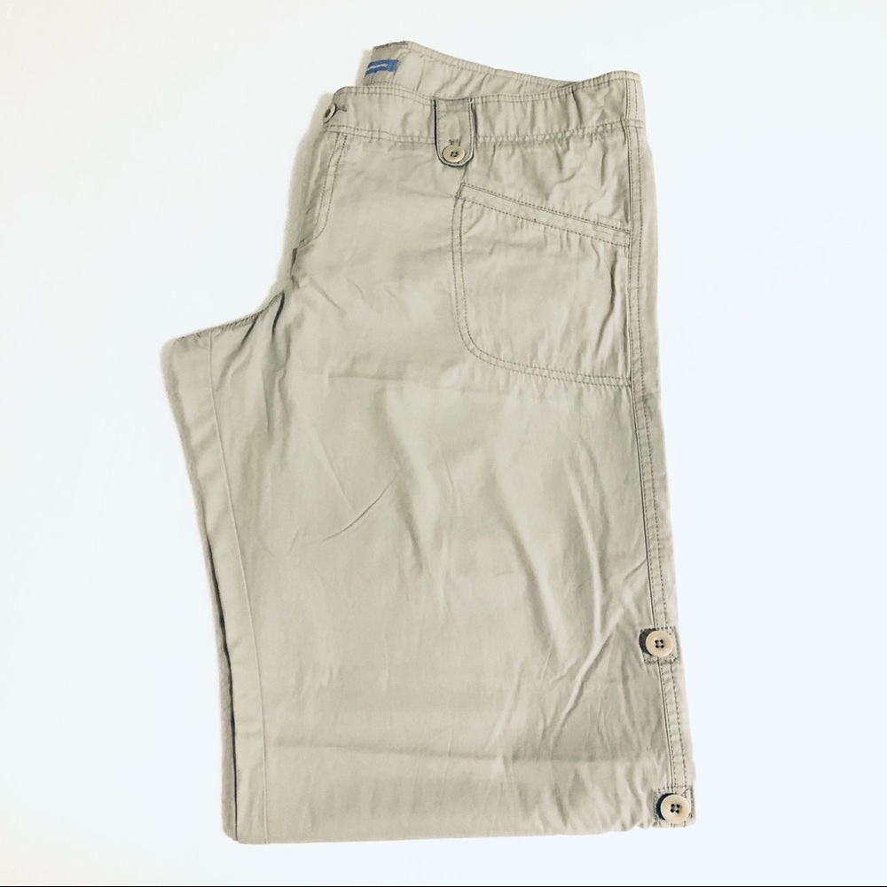 Gap Maternity Khaki Pants Rolls Up Convertible Capri Women’s Size 16 - Picture 10 of 10